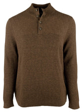 Tommy Bahama Men's Isidiro Button Mock Long Sleeve Pullover Sweater Tobacco Wrap 2XL